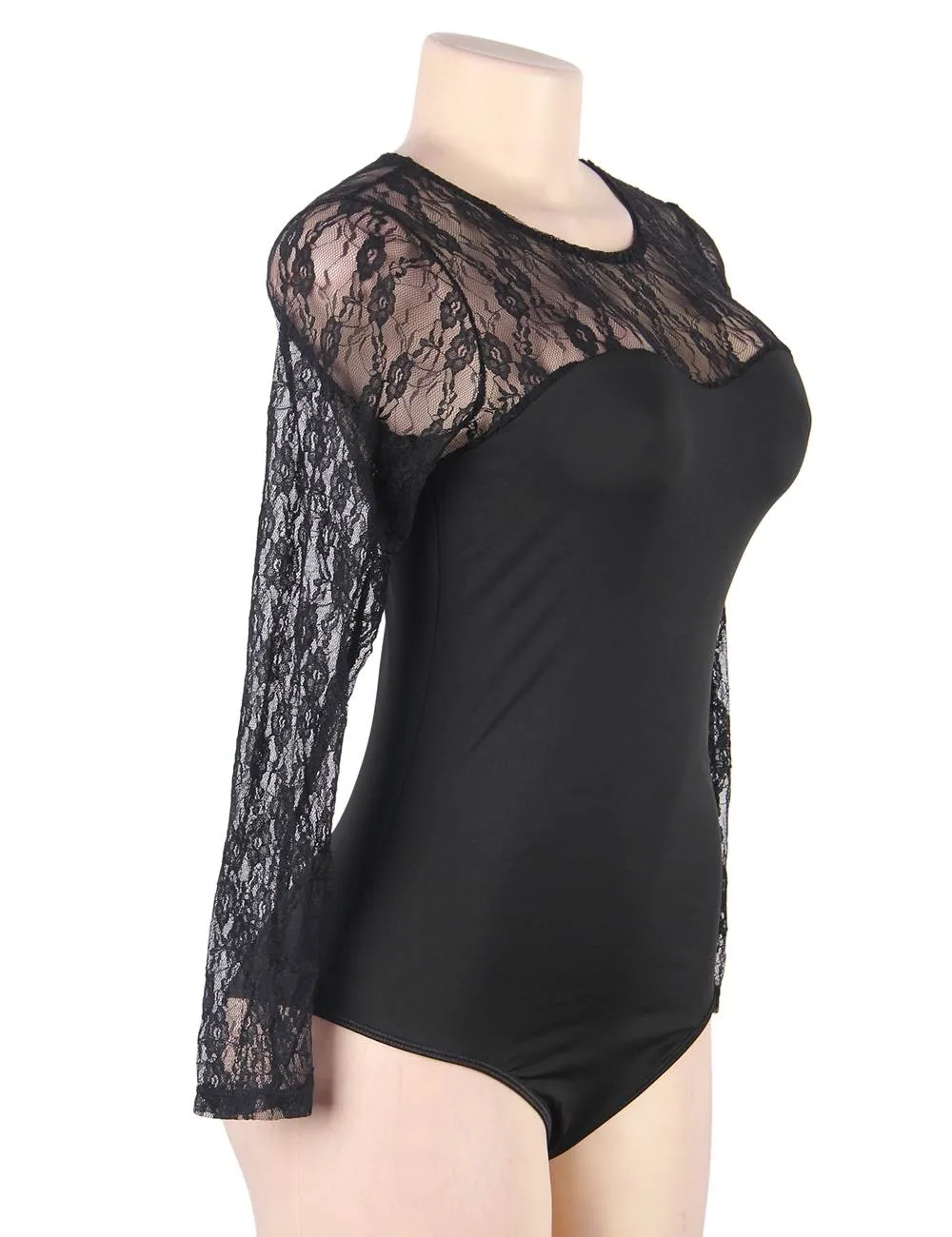 Midnight Blossom Lace Bodysuit