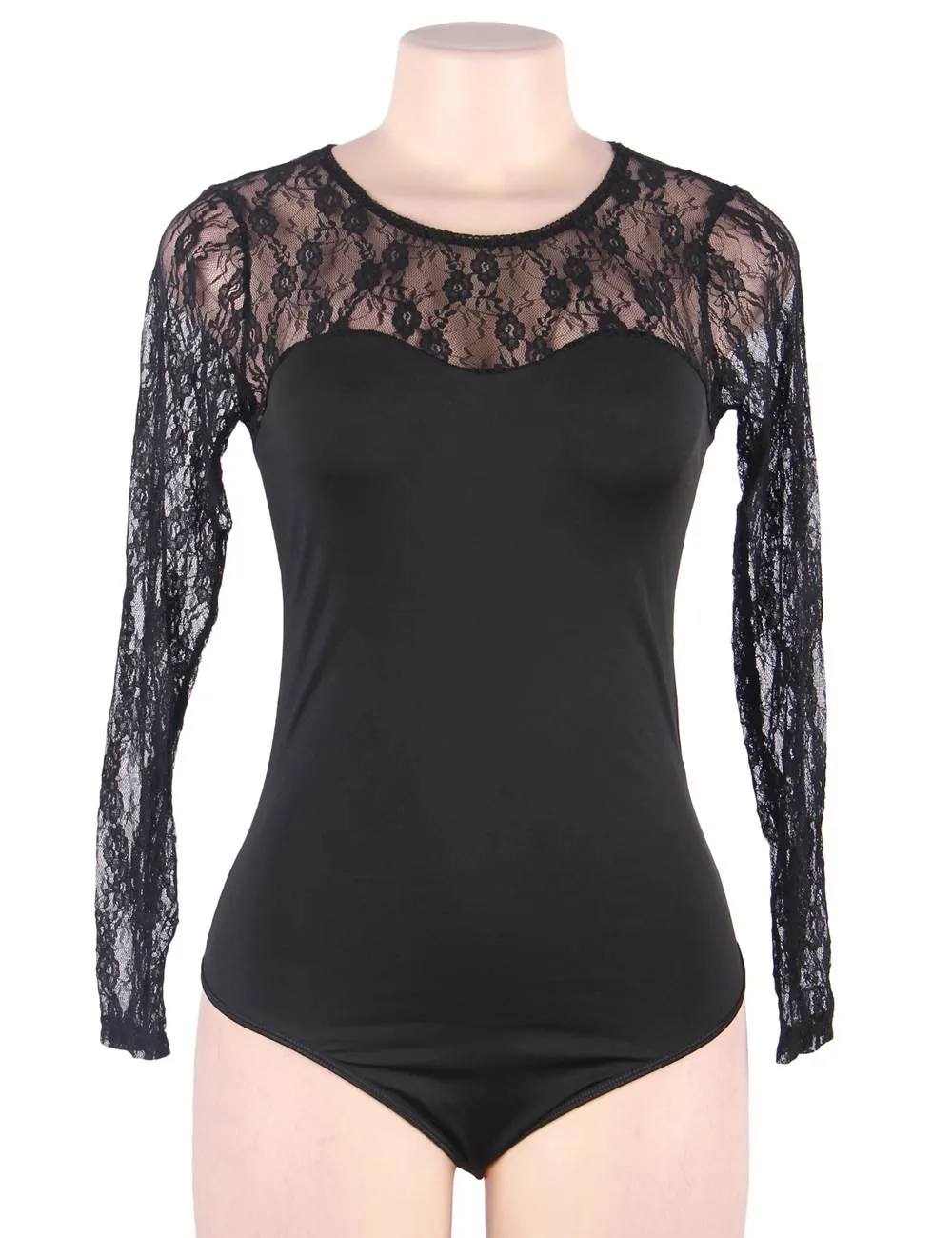 Midnight Blossom Lace Bodysuit
