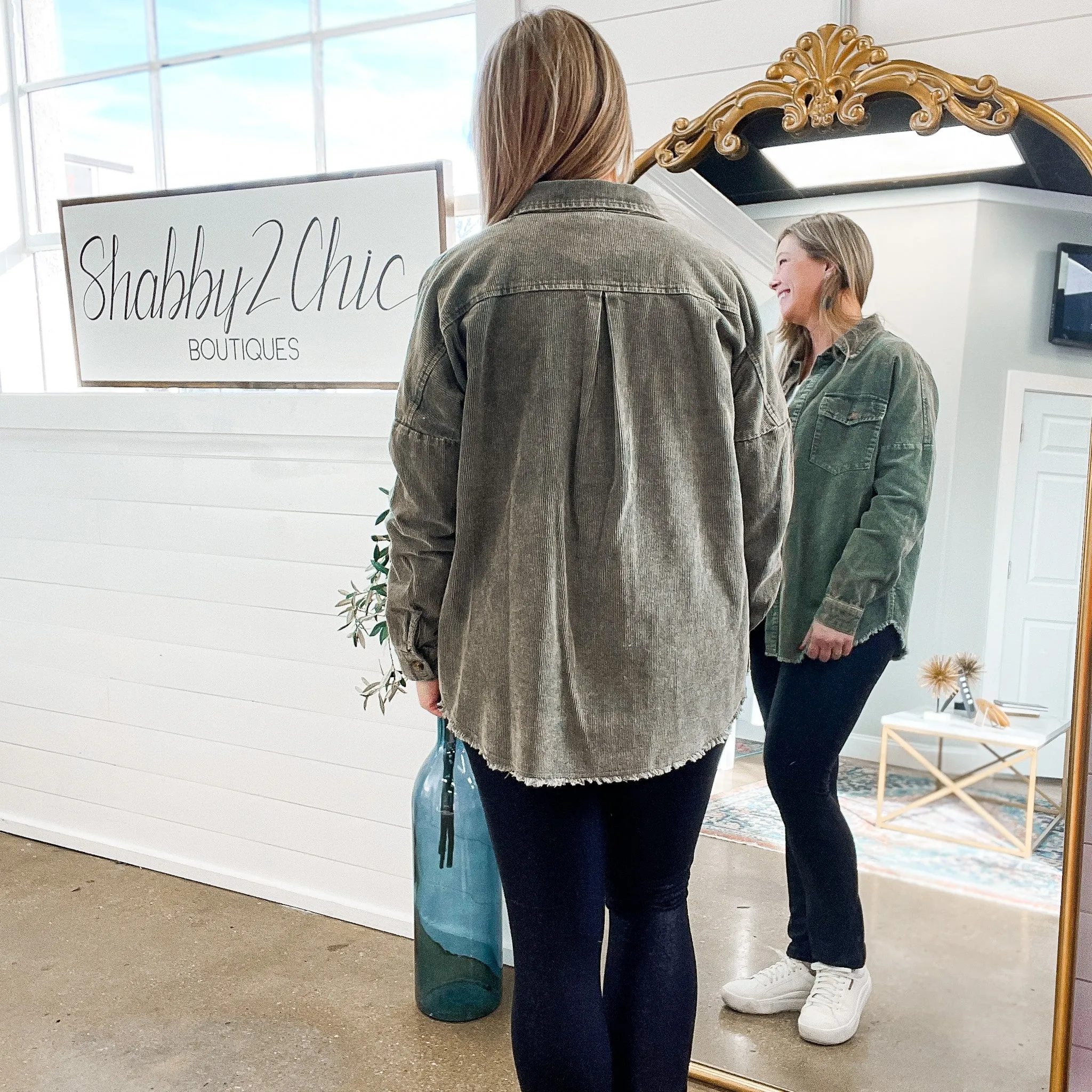 Olivia Mineral Washed Cordroy Shacket