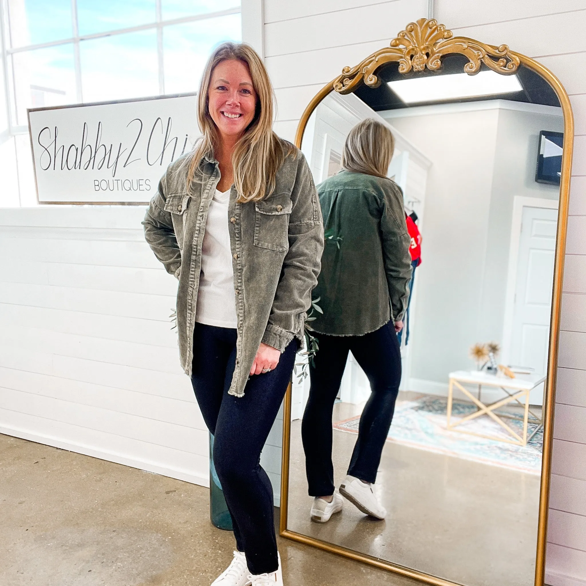Olivia Mineral Washed Cordroy Shacket