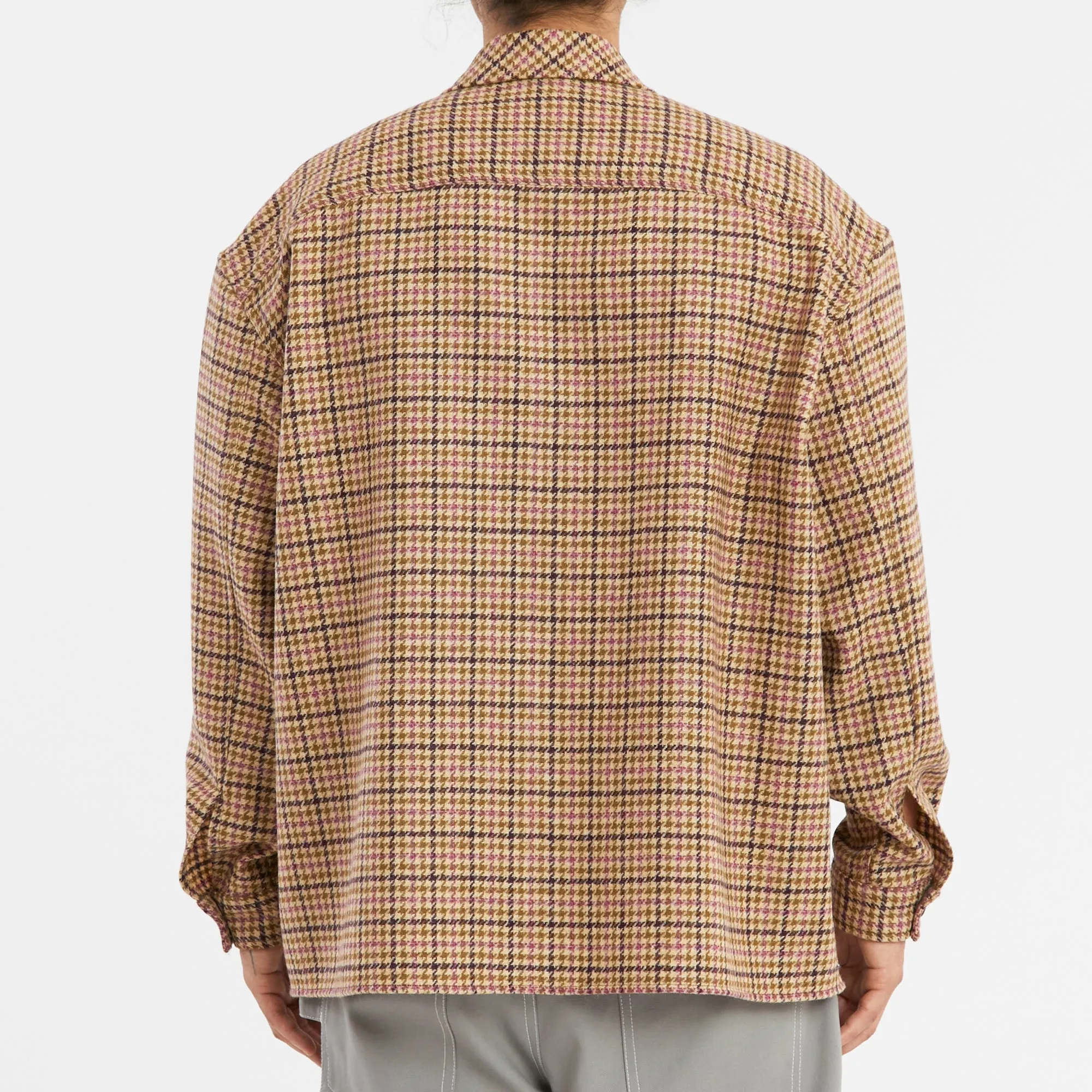Park Shirt/Jacket - MOON Purple Plaid Tweed Wool