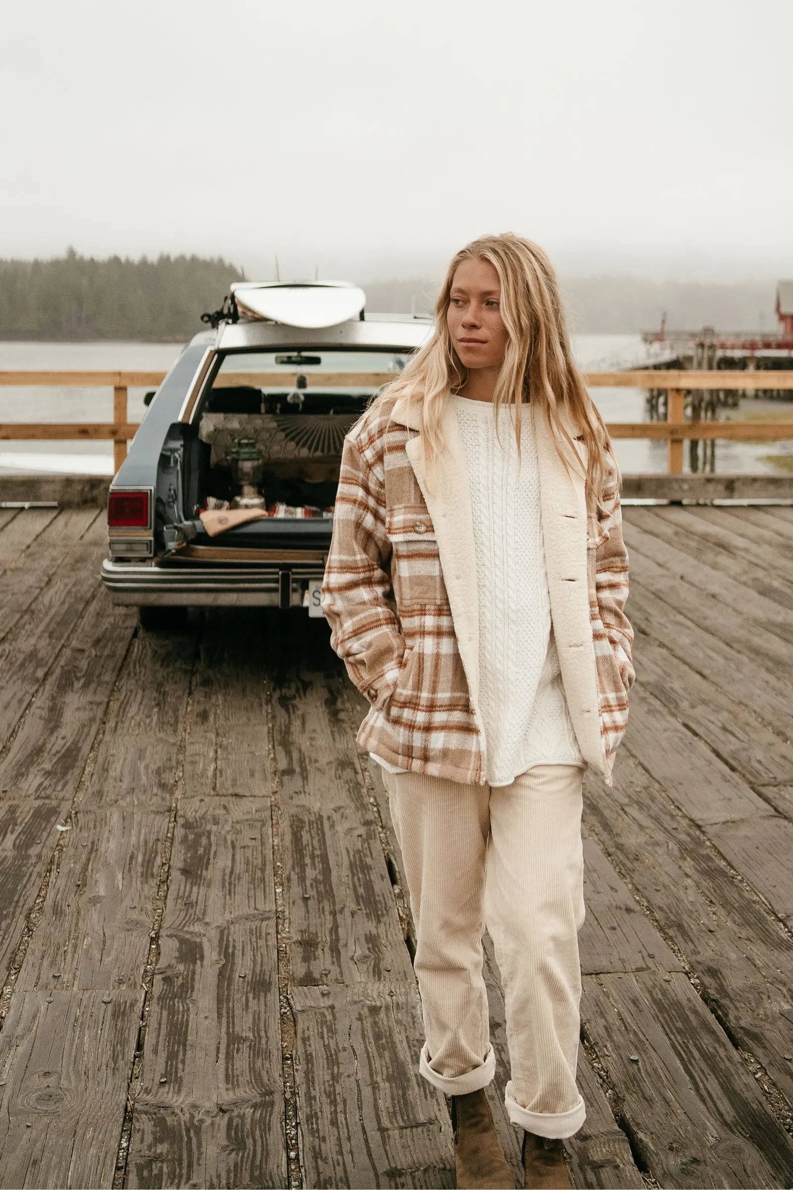 Parker - Women Brown Flannel Jacket