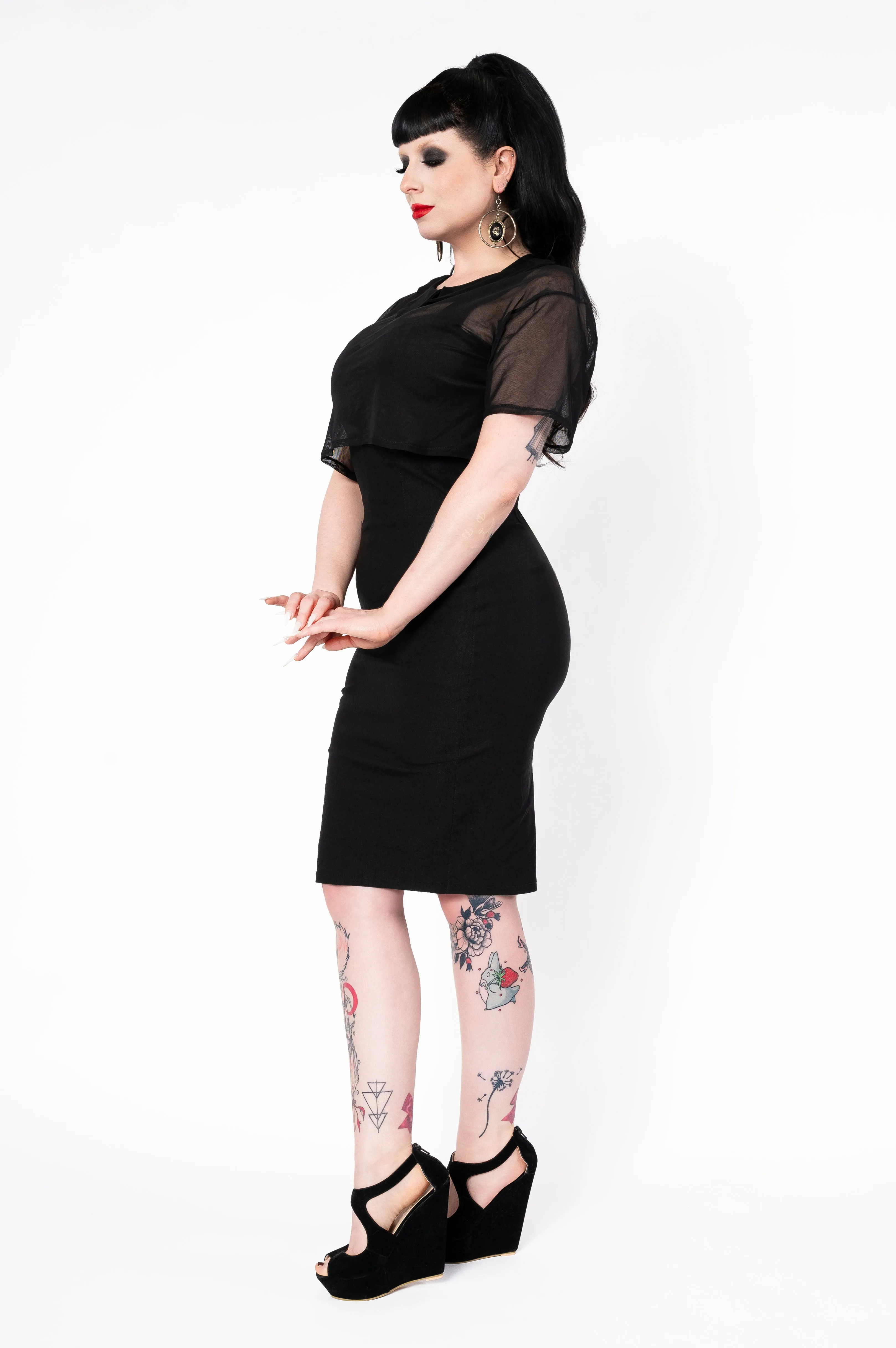Pugsley top - Black mesh