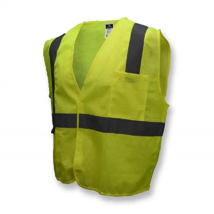 Radians SV2GM Economy Type R Class 2 Mesh Safety Vest, Hi-Vis Green, 1 Each