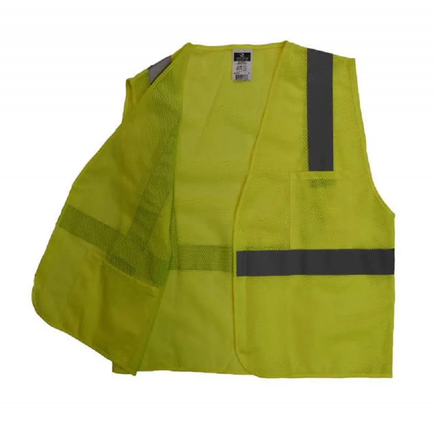 Radians SV2GM Economy Type R Class 2 Mesh Safety Vest, Hi-Vis Green, 1 Each