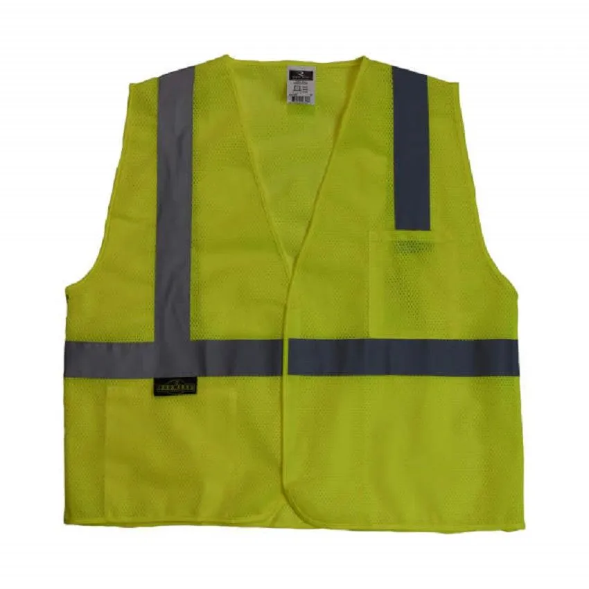 Radians SV2GM Economy Type R Class 2 Mesh Safety Vest, Hi-Vis Green, 1 Each