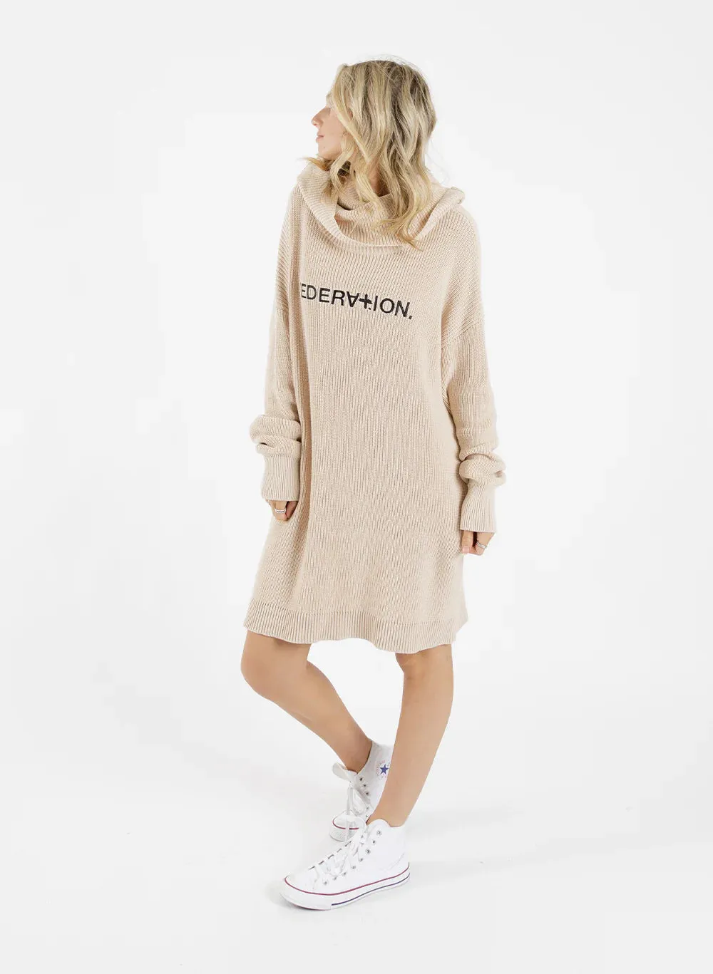 Roll Over Knit - Bone