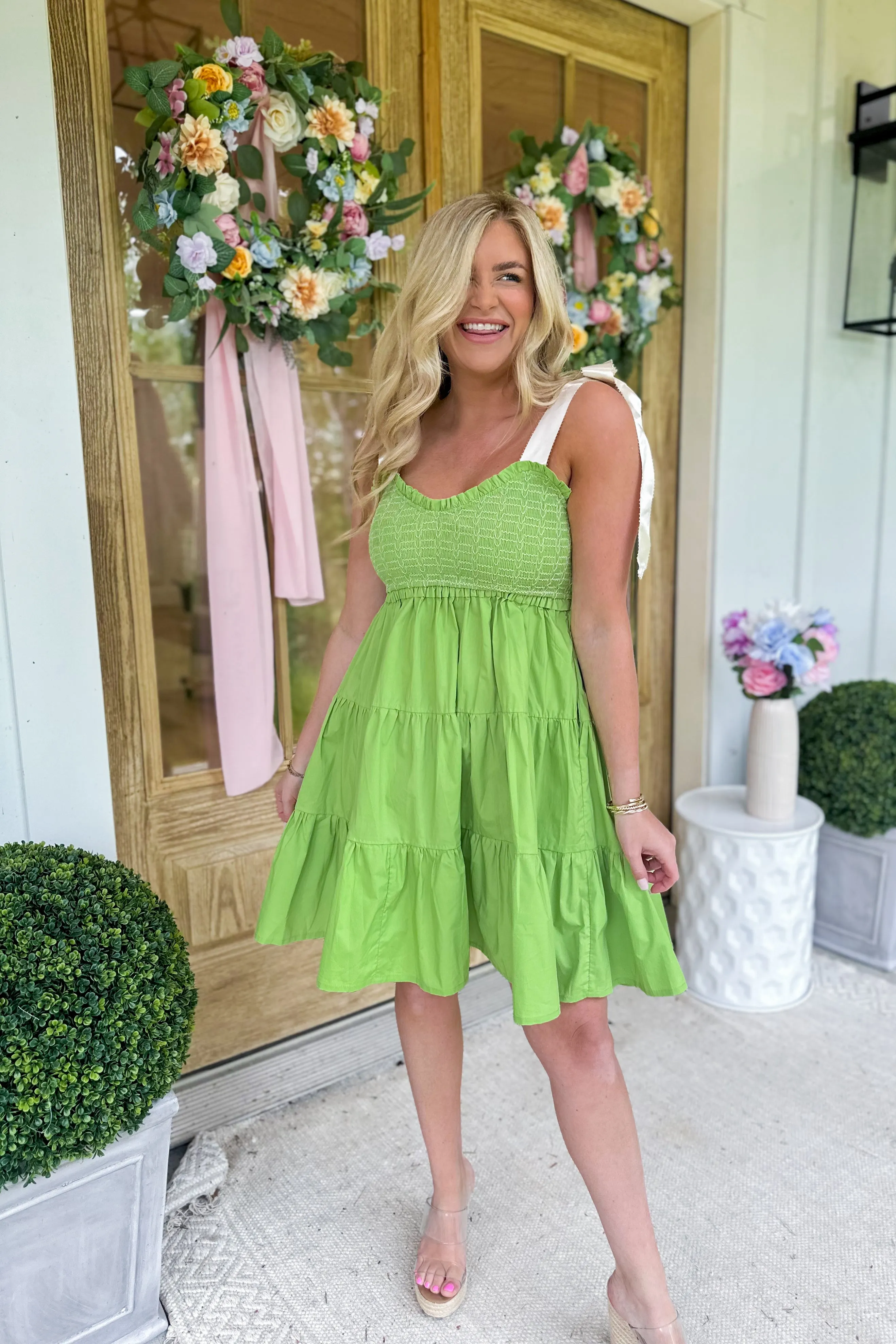 Rylan Sweatheart Neckline Tiered Babydoll Dress *FINAL SALE*