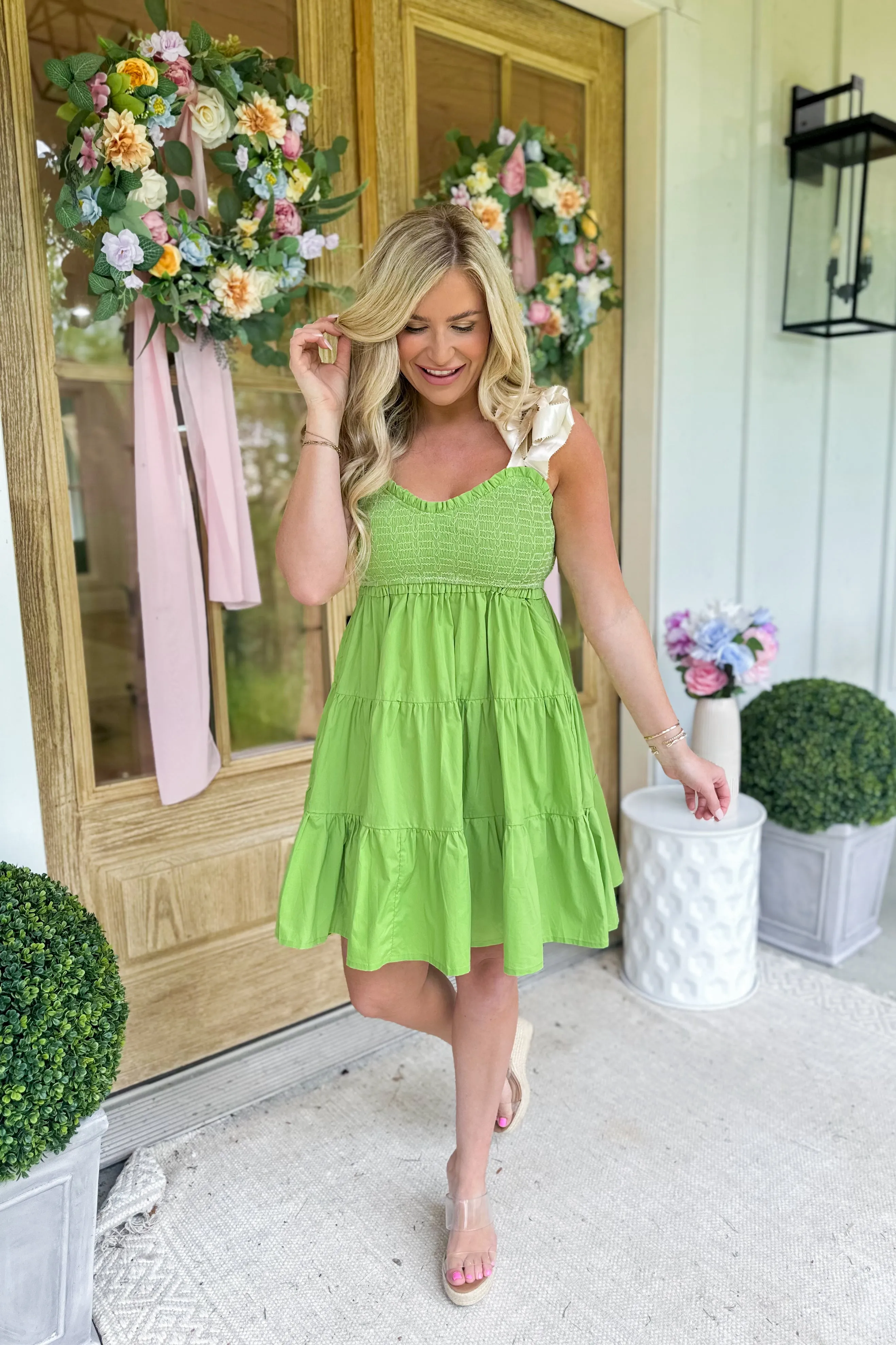 Rylan Sweatheart Neckline Tiered Babydoll Dress *FINAL SALE*