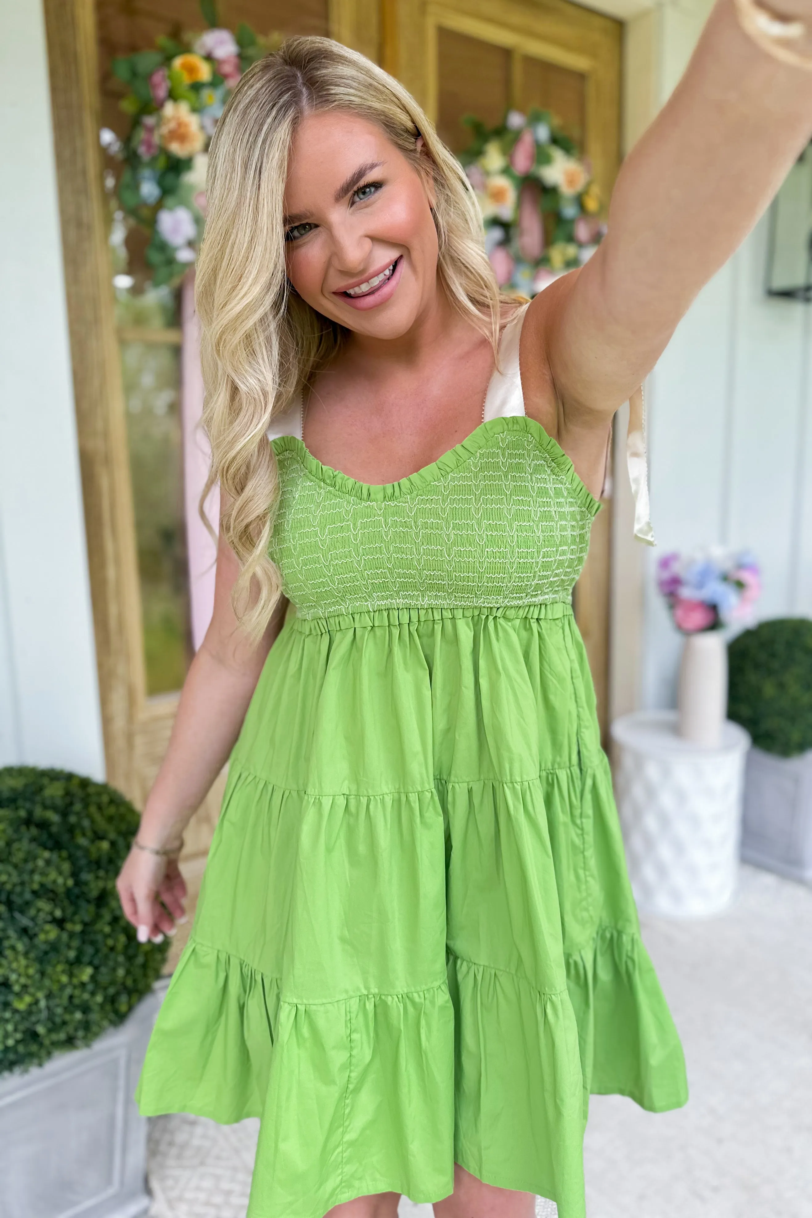 Rylan Sweatheart Neckline Tiered Babydoll Dress *FINAL SALE*