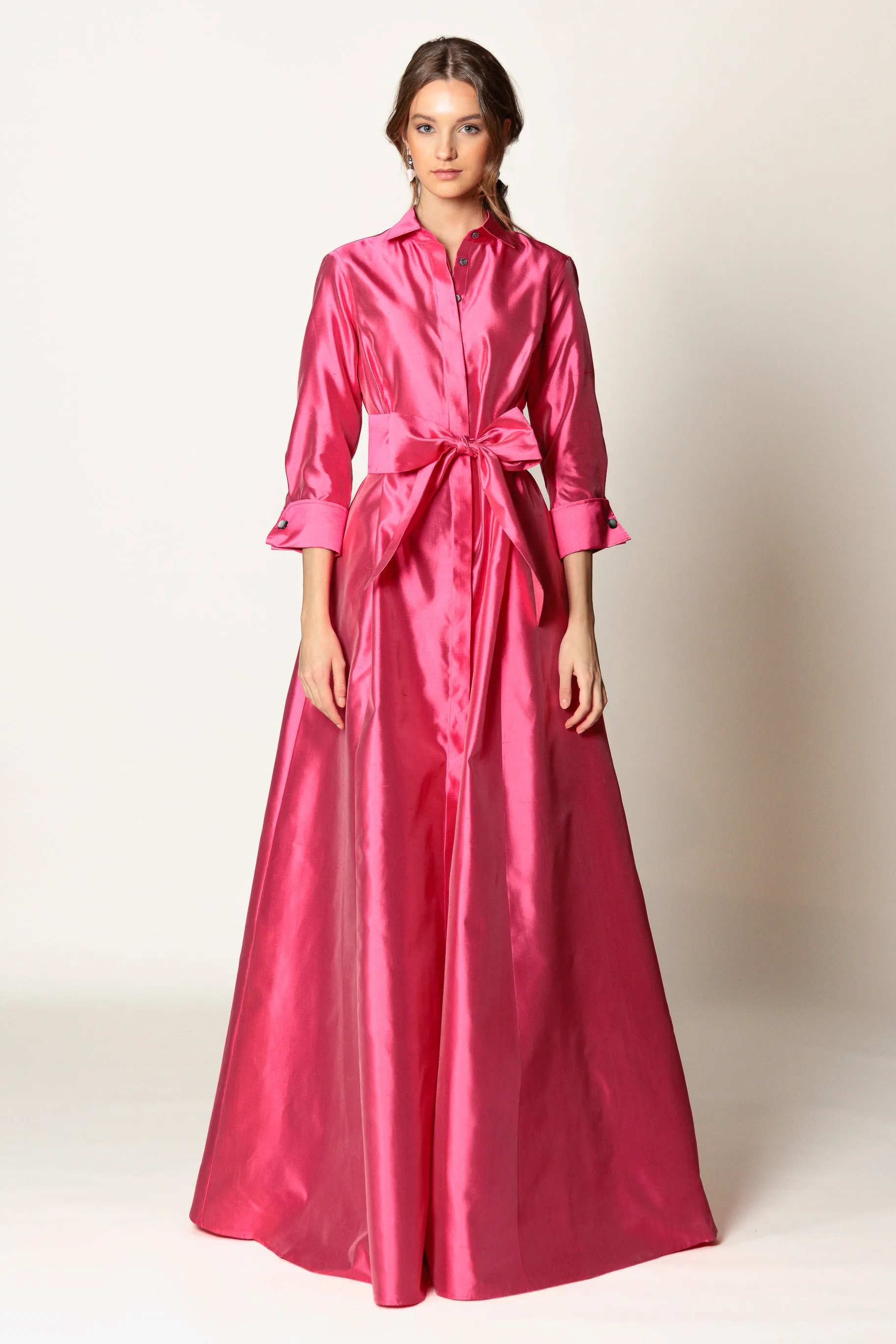 Shirtdress "KATE MAXI" / Luxury Silk Shantung