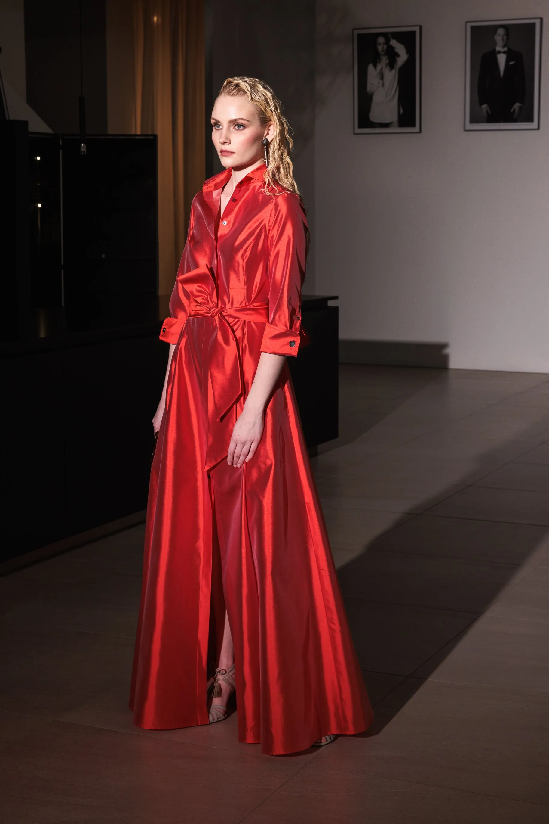 Shirtdress "KATE MAXI" / Luxury Silk Shantung