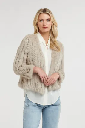 Short Fur Coat Stone
