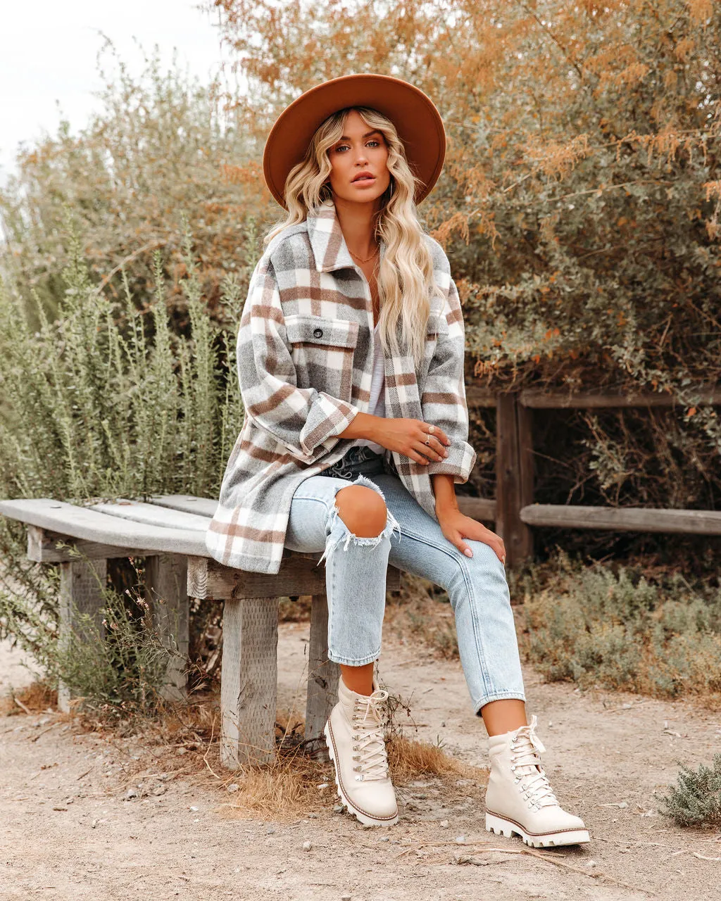 TastyHottie - Brinkley Plaid Wool Blend Shacket