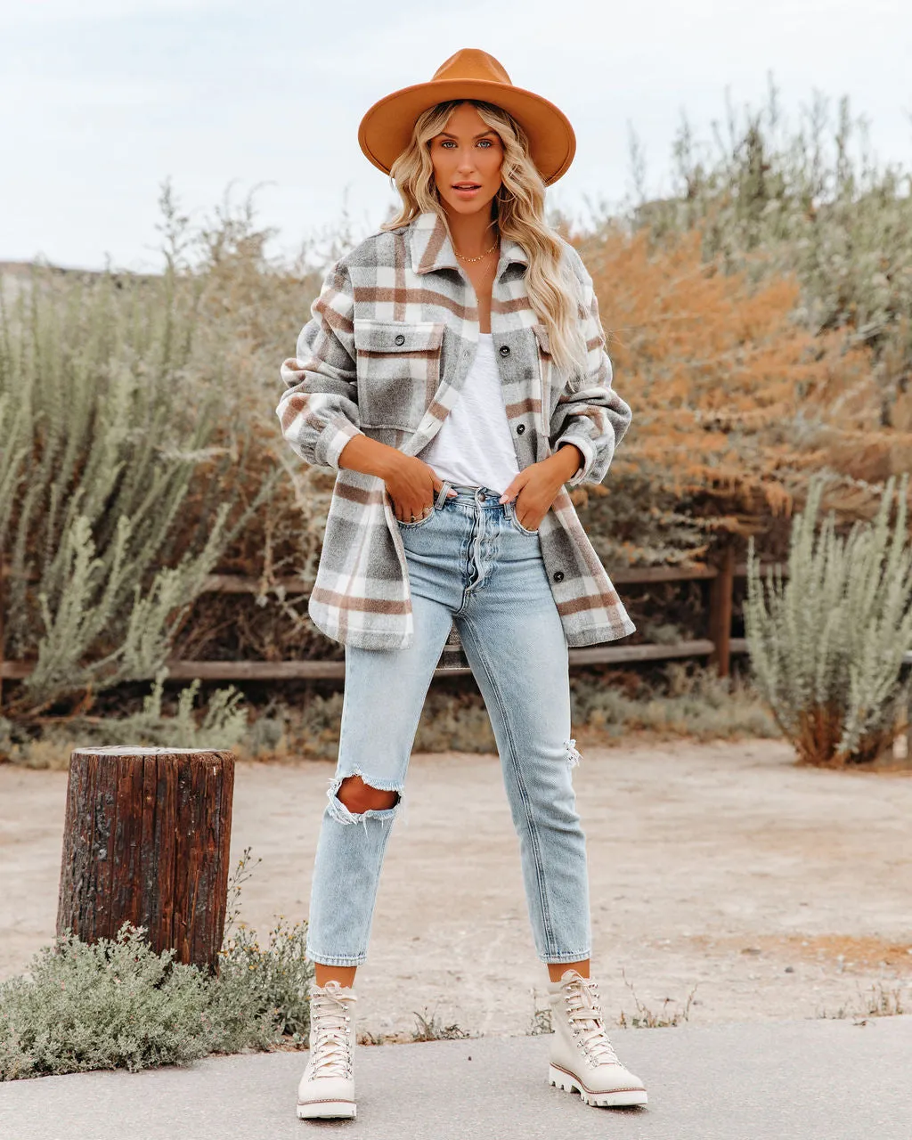 TastyHottie - Brinkley Plaid Wool Blend Shacket