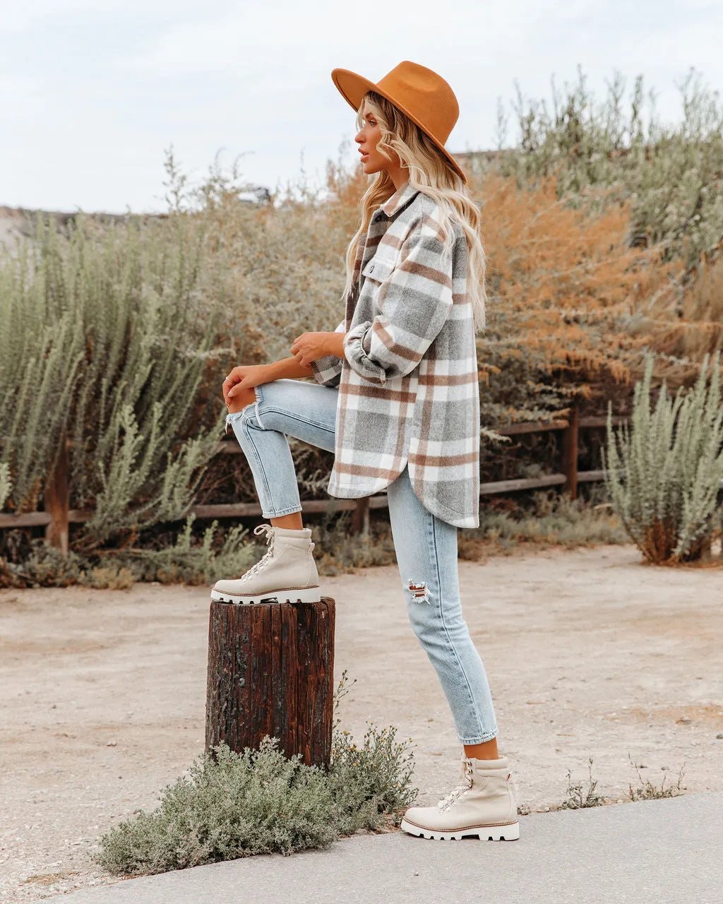 TastyHottie - Brinkley Plaid Wool Blend Shacket