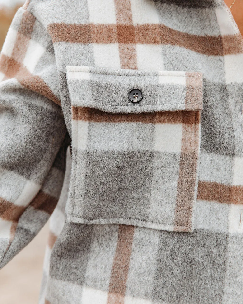 TastyHottie - Brinkley Plaid Wool Blend Shacket