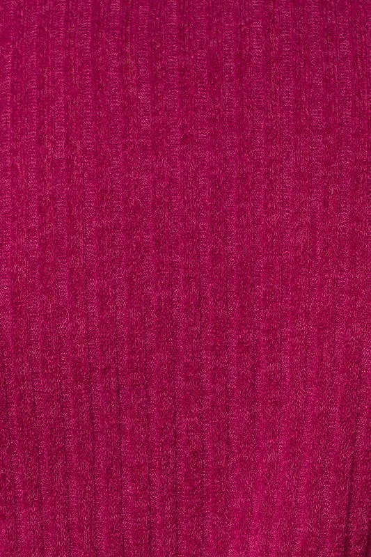 TEEK - Magenta L/S Back Open Tie Top