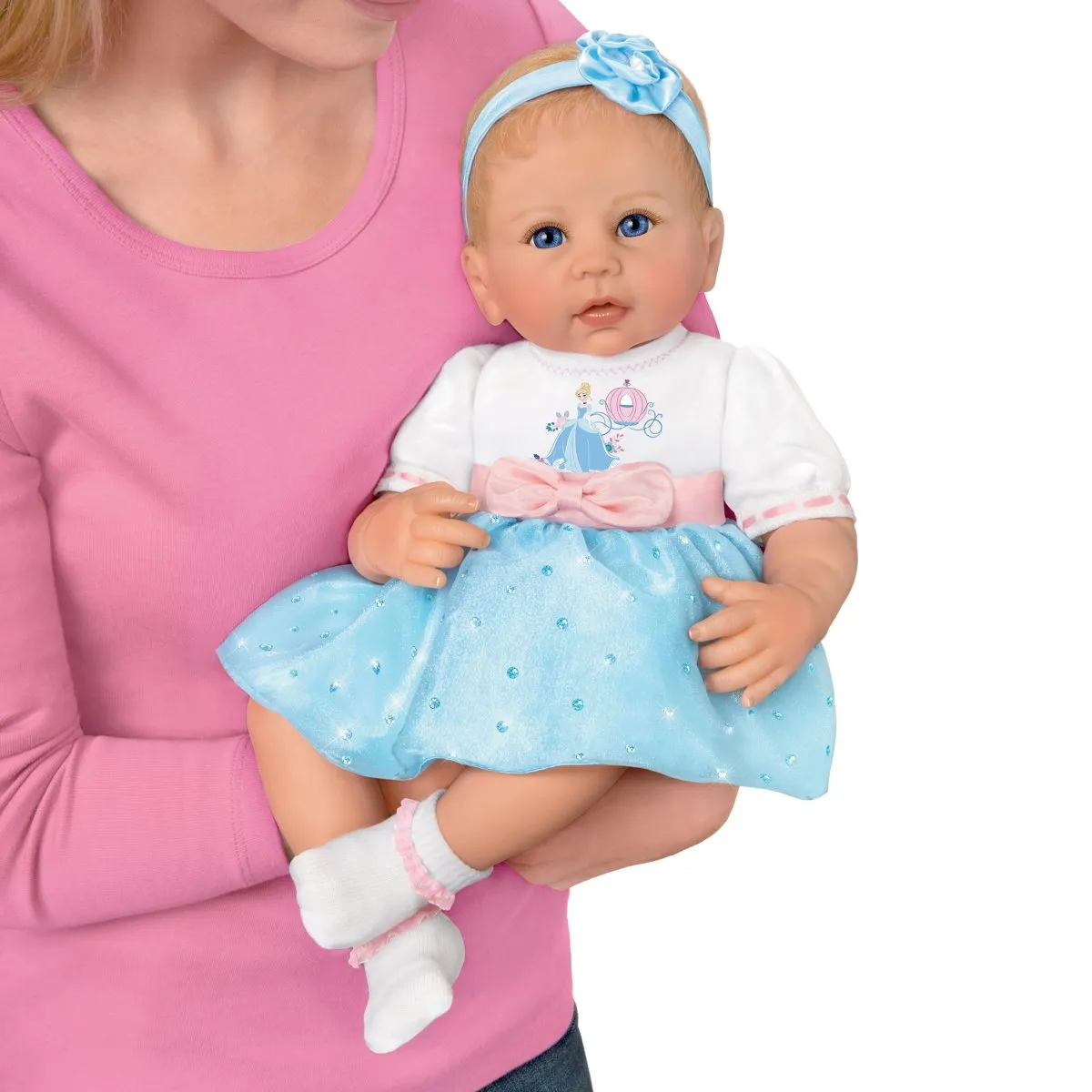 The Ashton - Drake Galleries Perfect Little Princess Lifelike So Truly Real® Baby Girl Doll in Disney Cinderella Outfit Weighted Fully Poseable with Soft RealTouch® Vinyl Skin by Linda Murray 17"-Inches