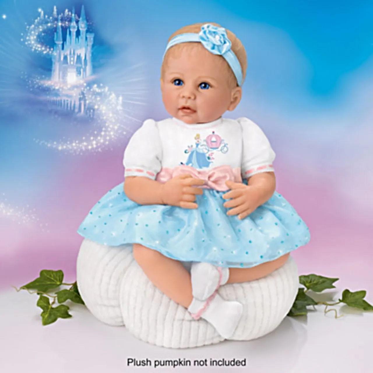 The Ashton - Drake Galleries Perfect Little Princess Lifelike So Truly Real® Baby Girl Doll in Disney Cinderella Outfit Weighted Fully Poseable with Soft RealTouch® Vinyl Skin by Linda Murray 17"-Inches