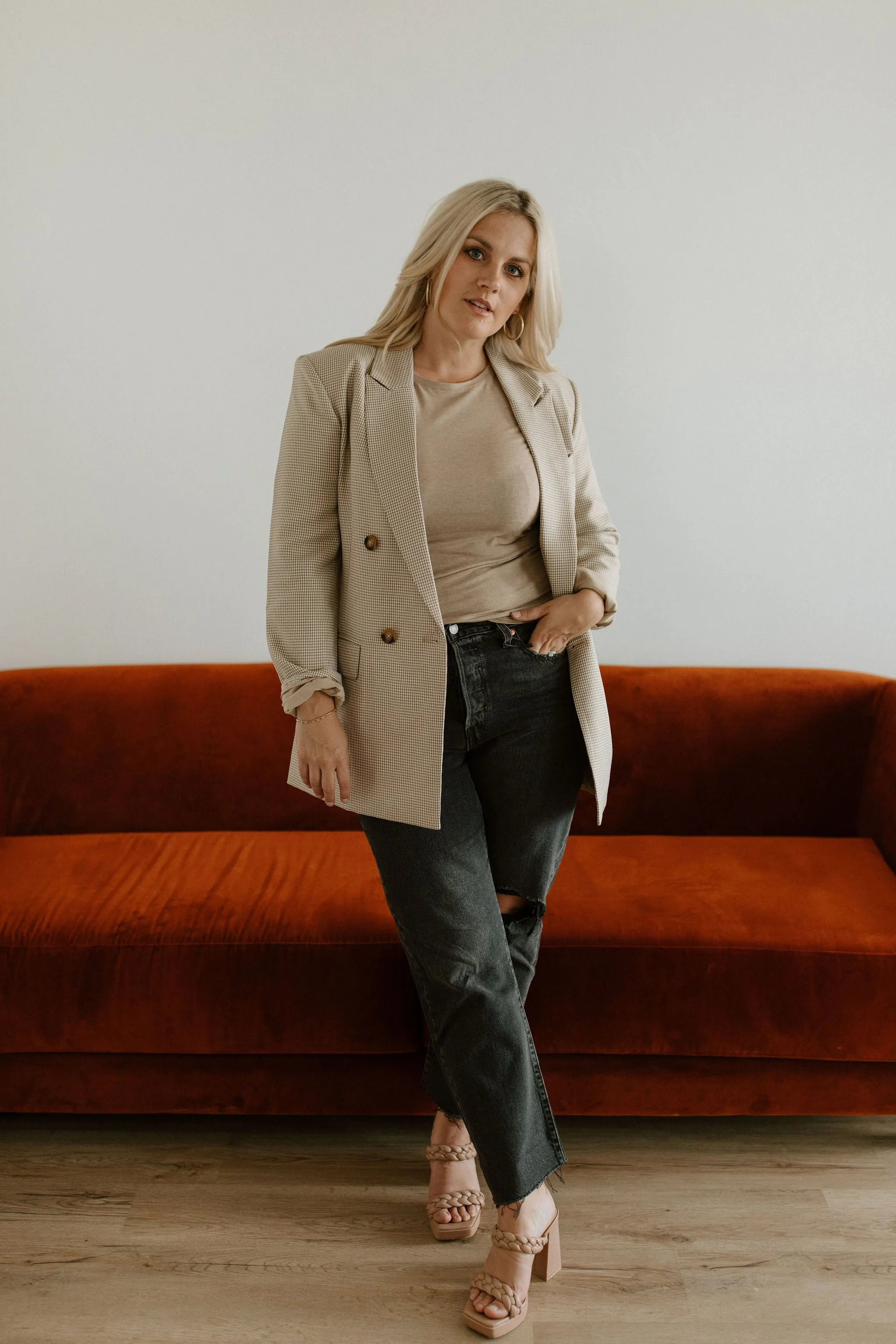 The Isabella Houndstooth Blazer