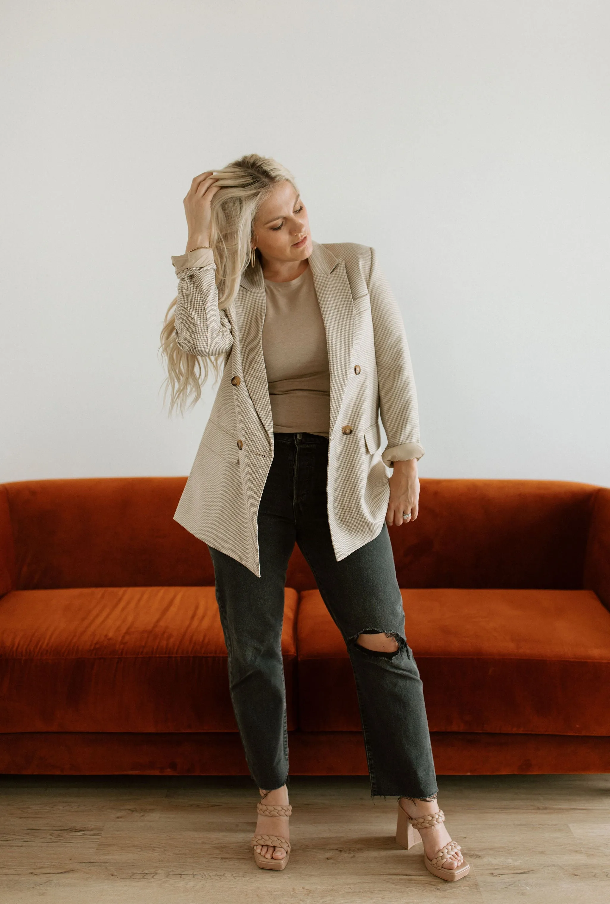 The Isabella Houndstooth Blazer