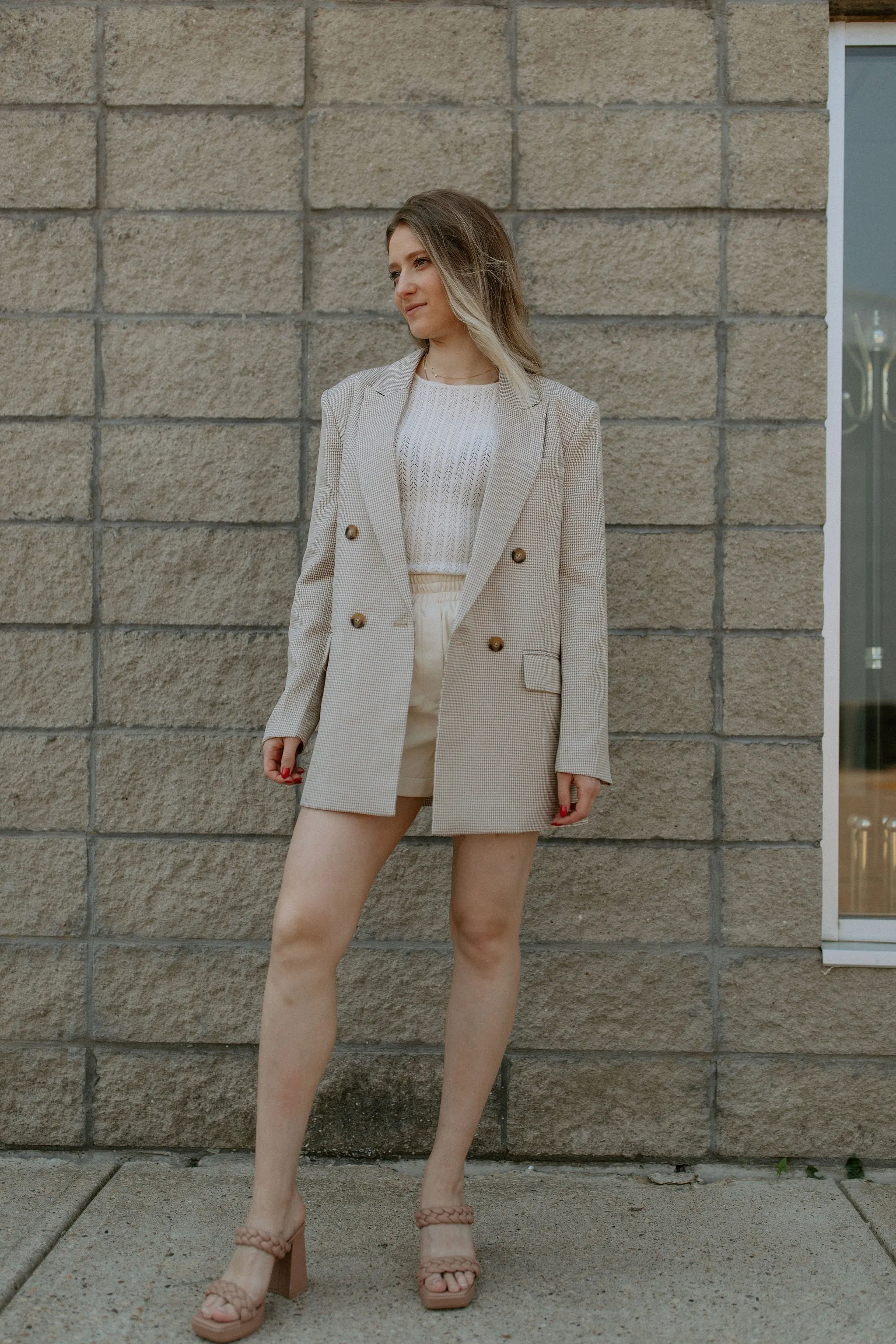 The Isabella Houndstooth Blazer