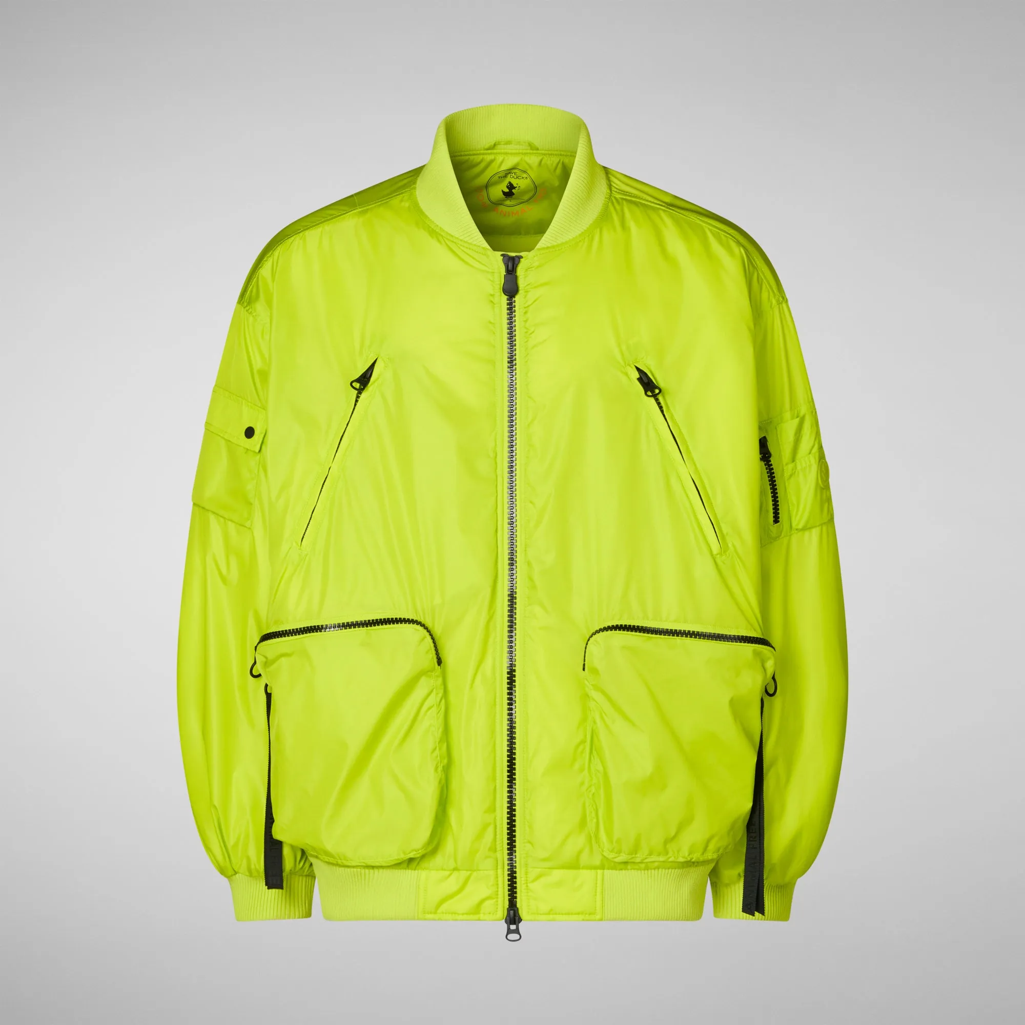 Unisex bomber jacket Usher in lichen green