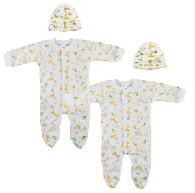 Unisex Closed-toe Sleep & Play with Caps (Pack of 4 ) NC_0710