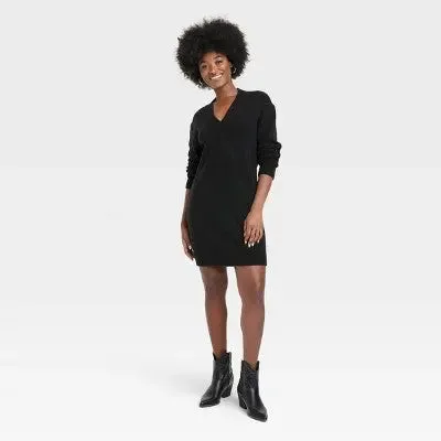 Universal Thread Women's Long Sleeve Tunic Mini Sweater Dress