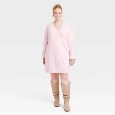 Universal Thread Women's Long Sleeve Tunic Mini Sweater Dress