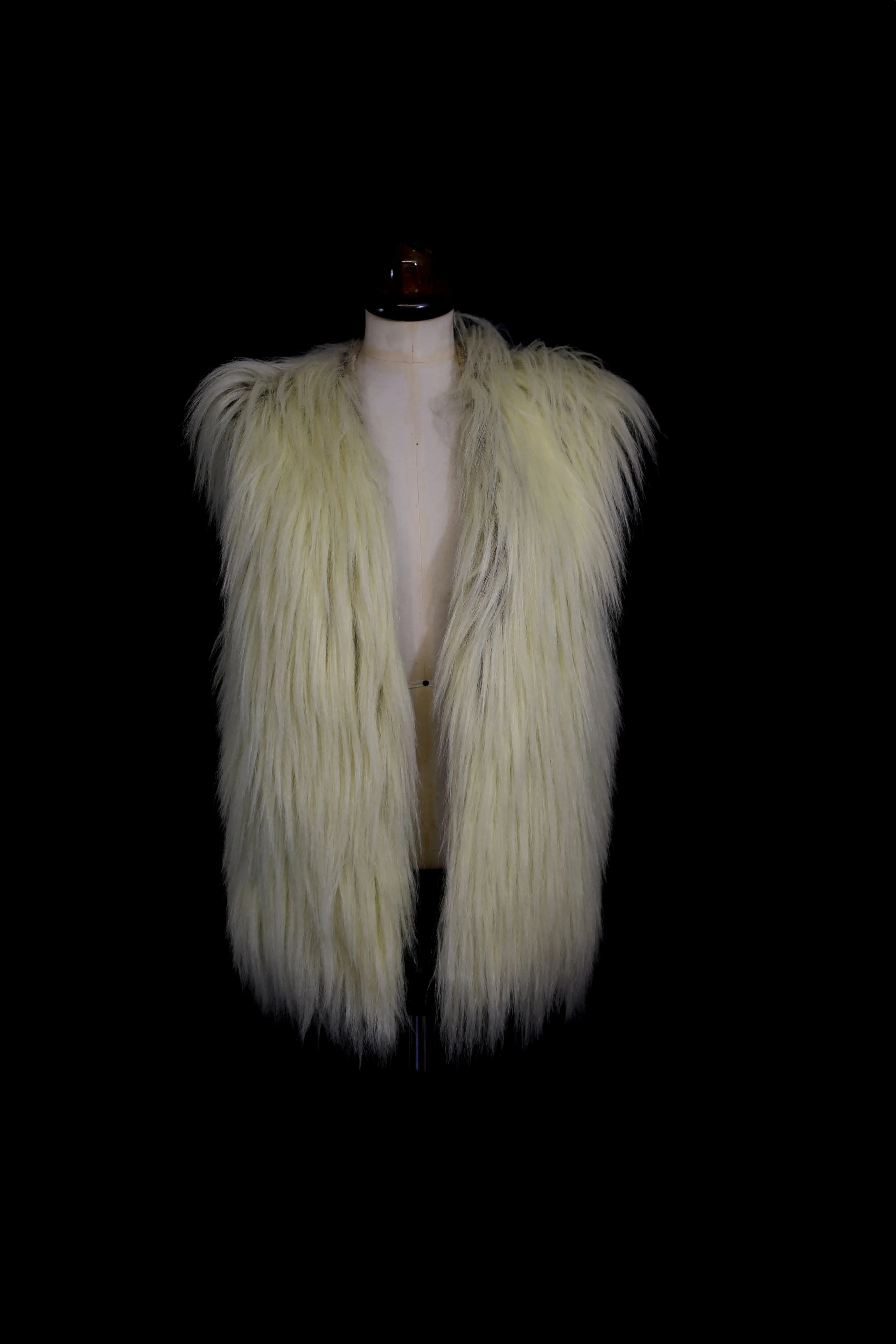 Vintage 1970s Shaggy Faux Fur Waistcoat