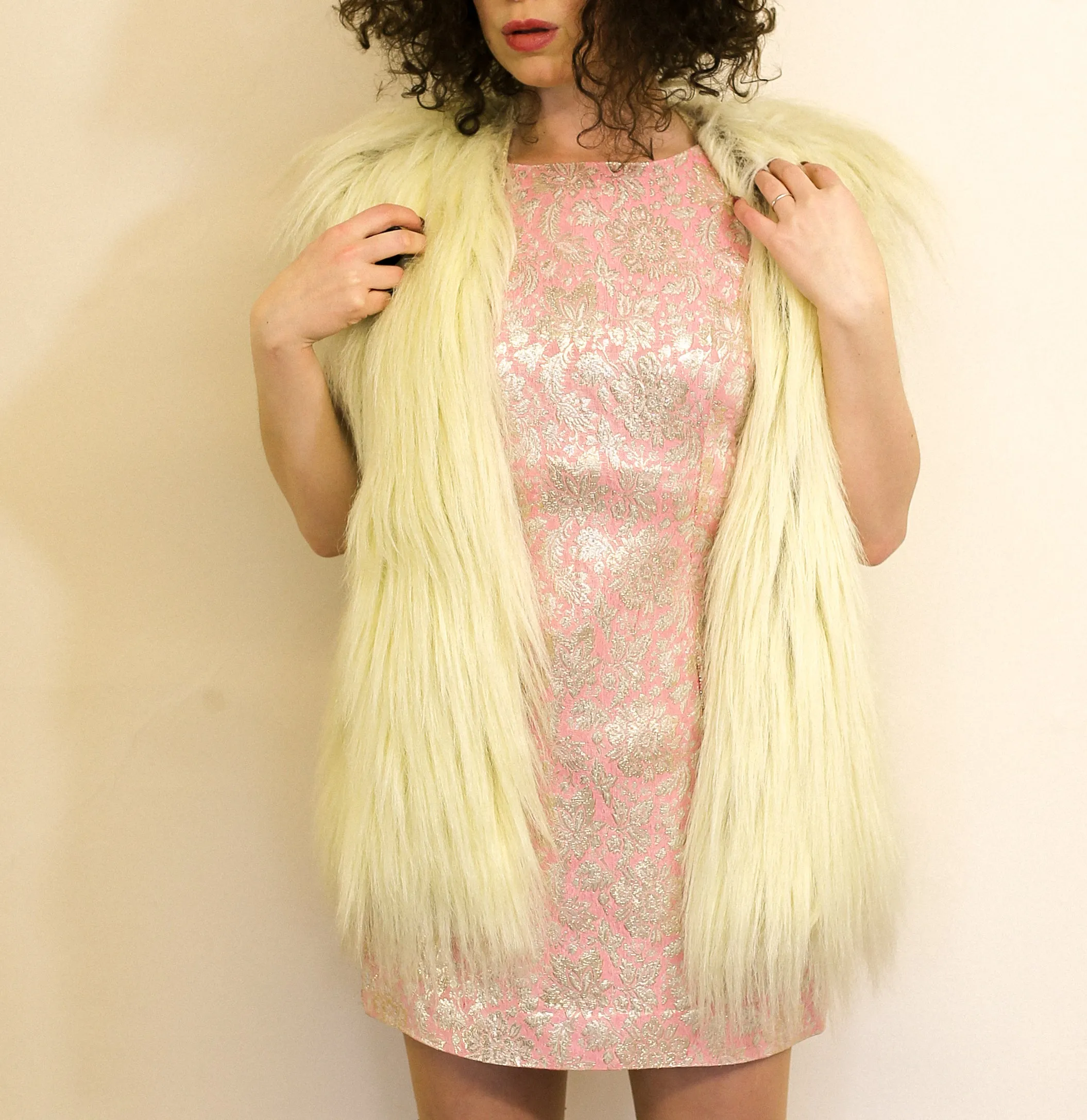 Vintage 1970s Shaggy Faux Fur Waistcoat