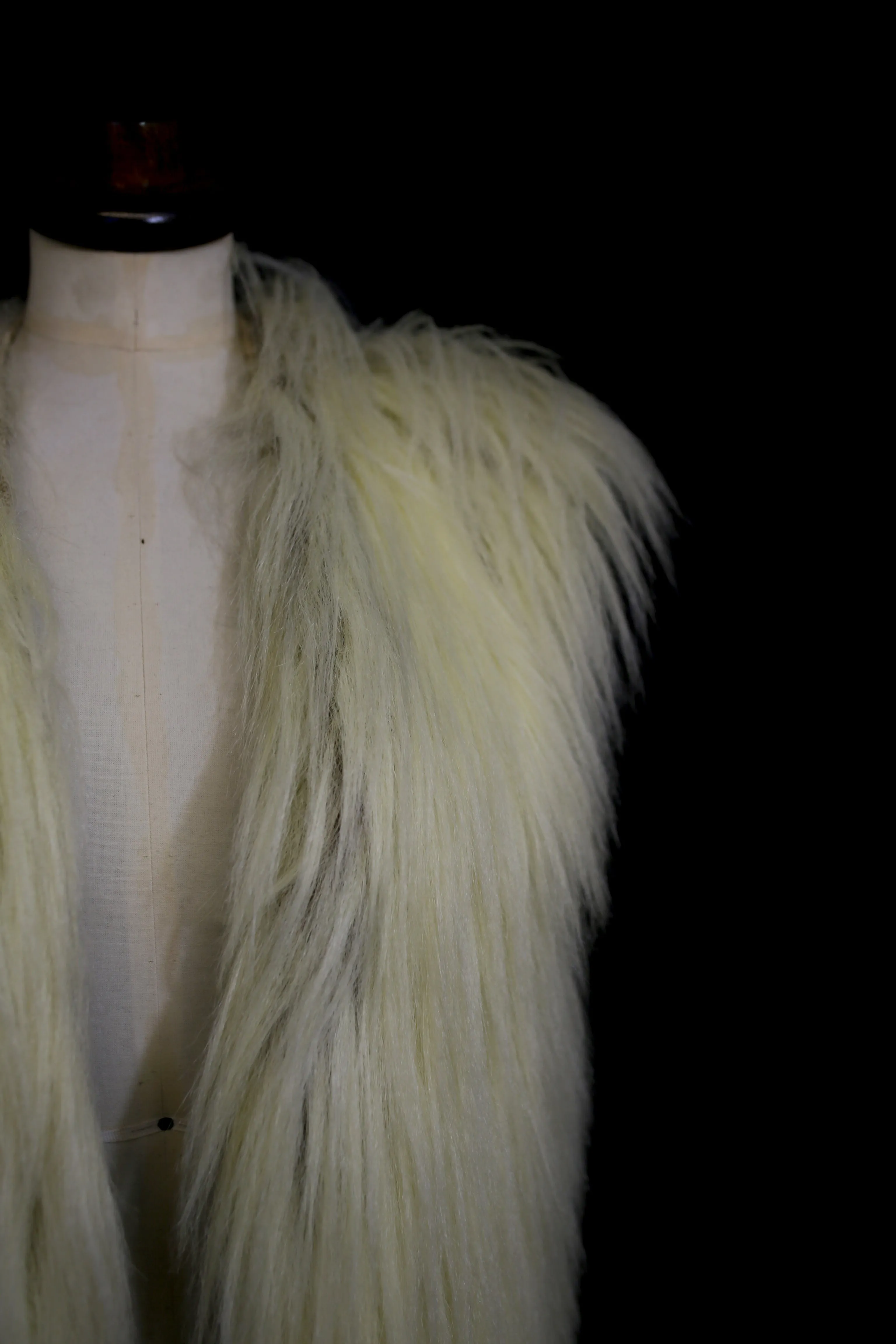 Vintage 1970s Shaggy Faux Fur Waistcoat