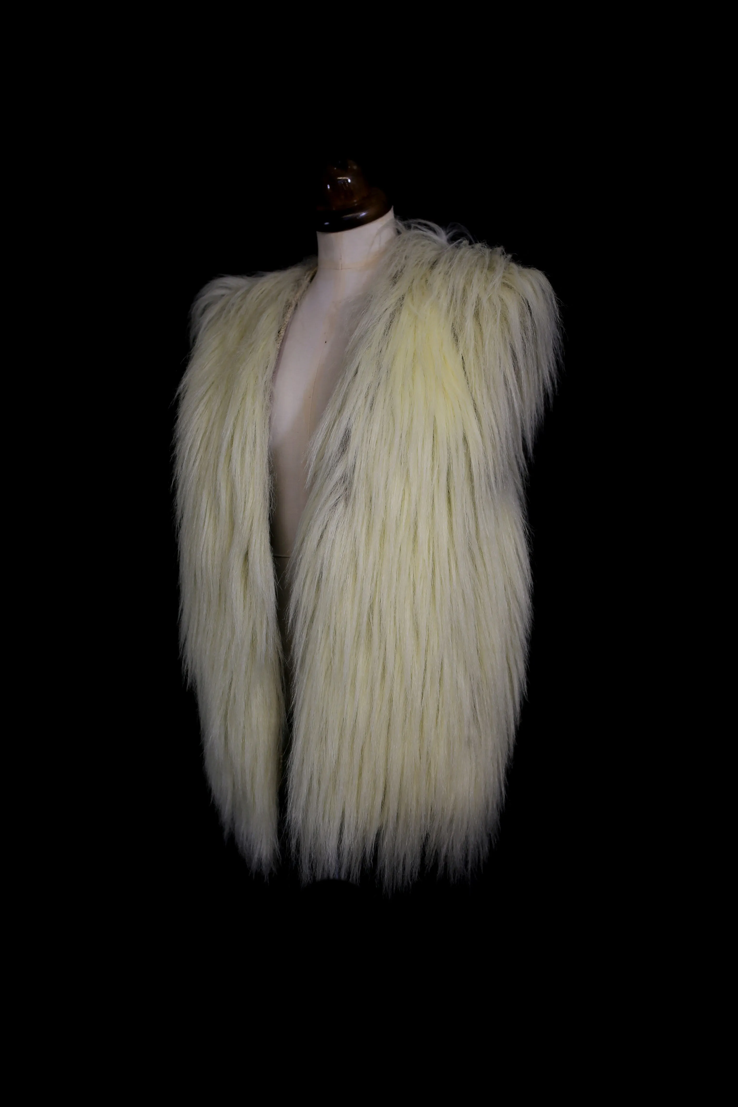 Vintage 1970s Shaggy Faux Fur Waistcoat