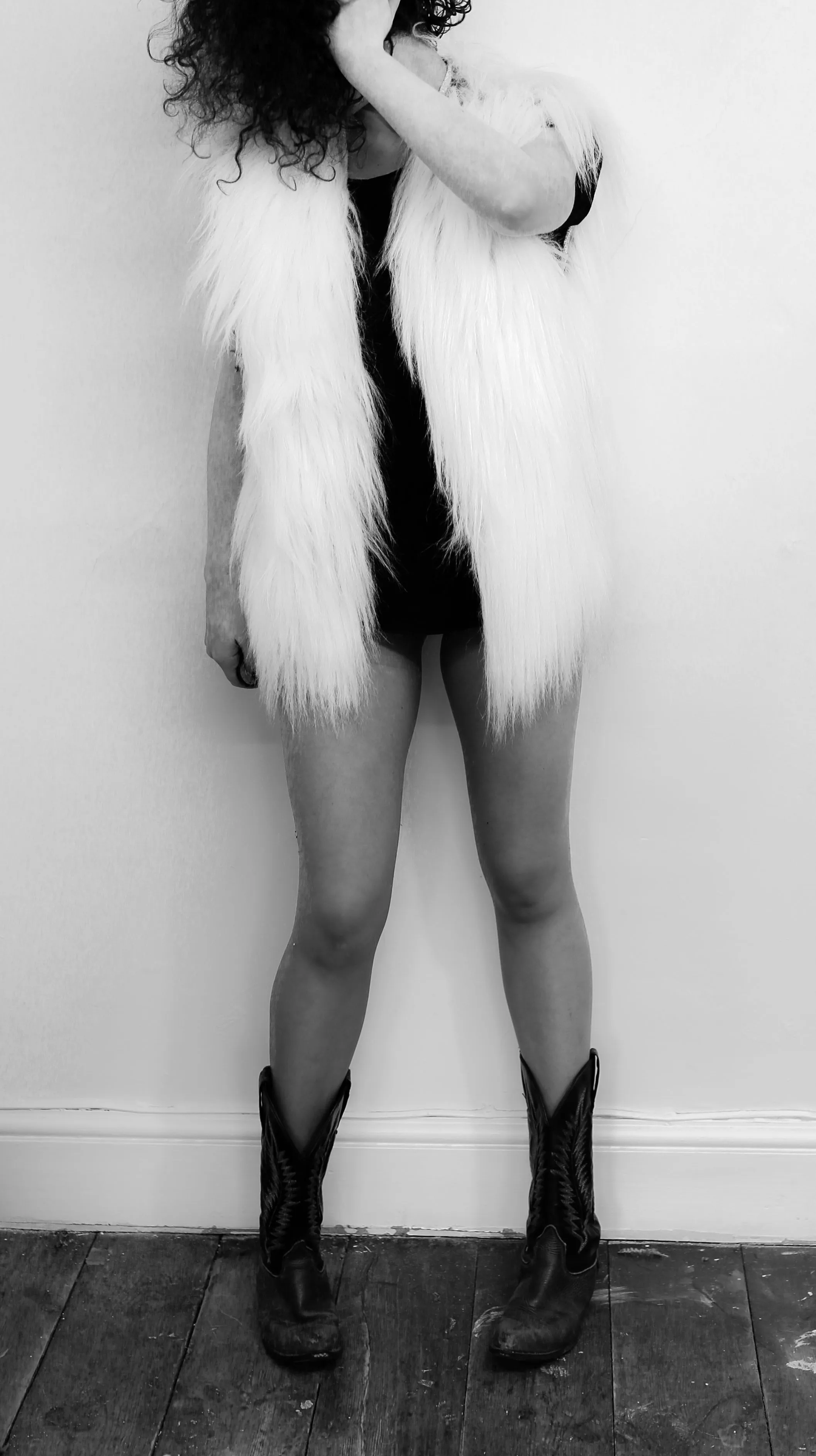 Vintage 1970s Shaggy Faux Fur Waistcoat