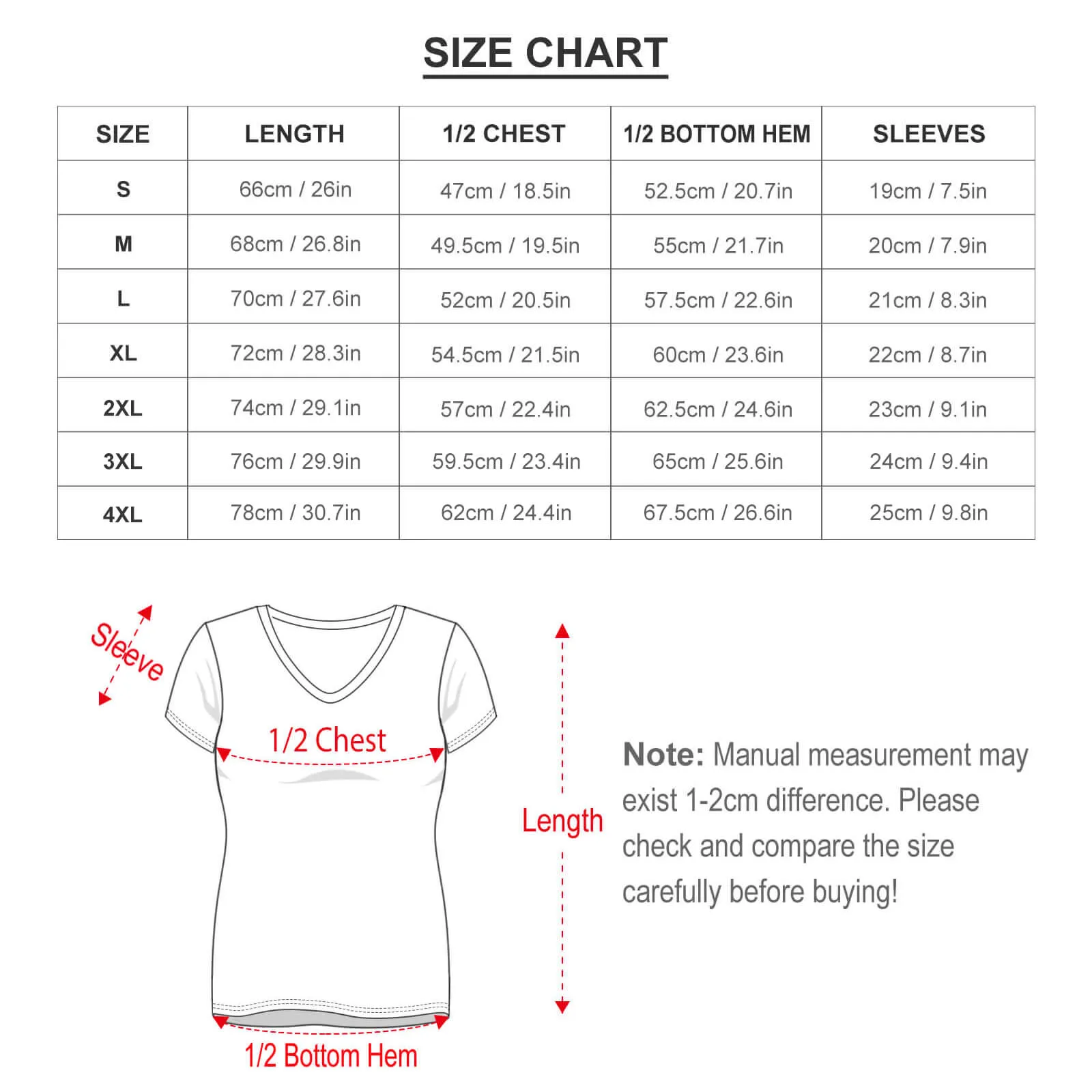 White With Red Polka Dots Women's V-Neck T-Shirt
