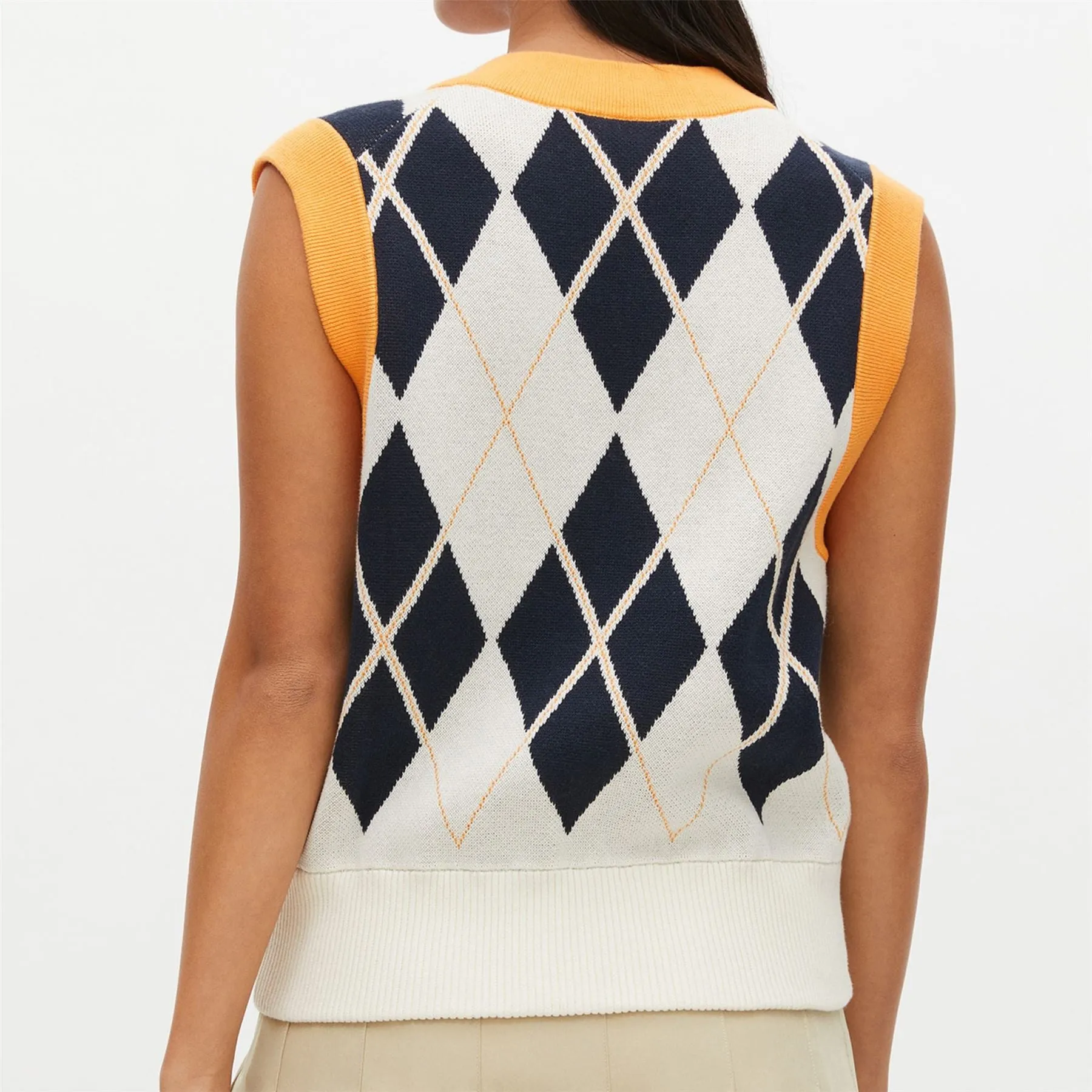 Womens Anne Knitted Vest Egret - SS23