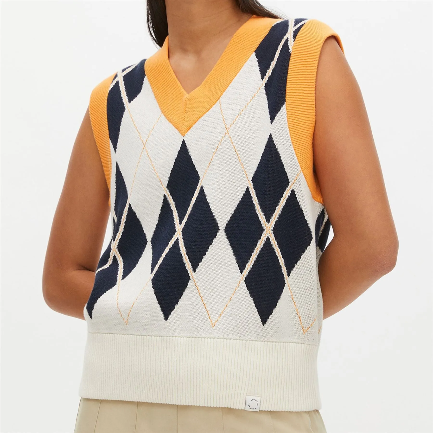 Womens Anne Knitted Vest Egret - SS23